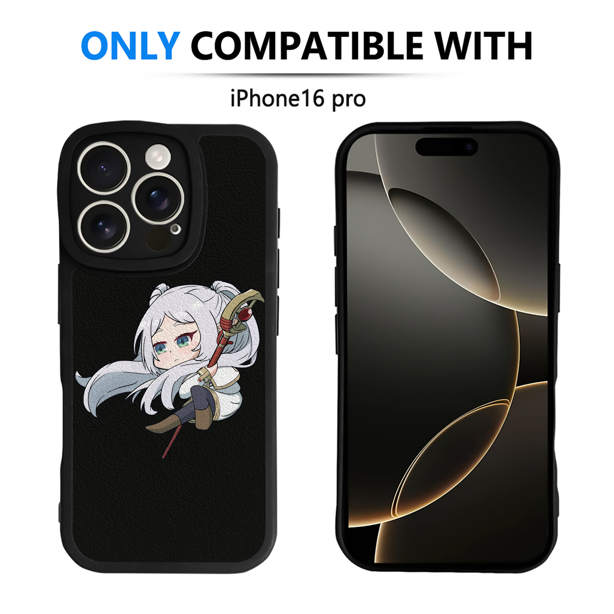 （画像用） 葬送のフリーレン Frieren 【iPhone 16シリーズ対応】シリコンスマホケース（レザー調） 材質：シリコン